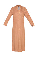 Load image into Gallery viewer, Women&#39;s Moroccan Abaya Kaftan- Red &amp; Yellow Star Print