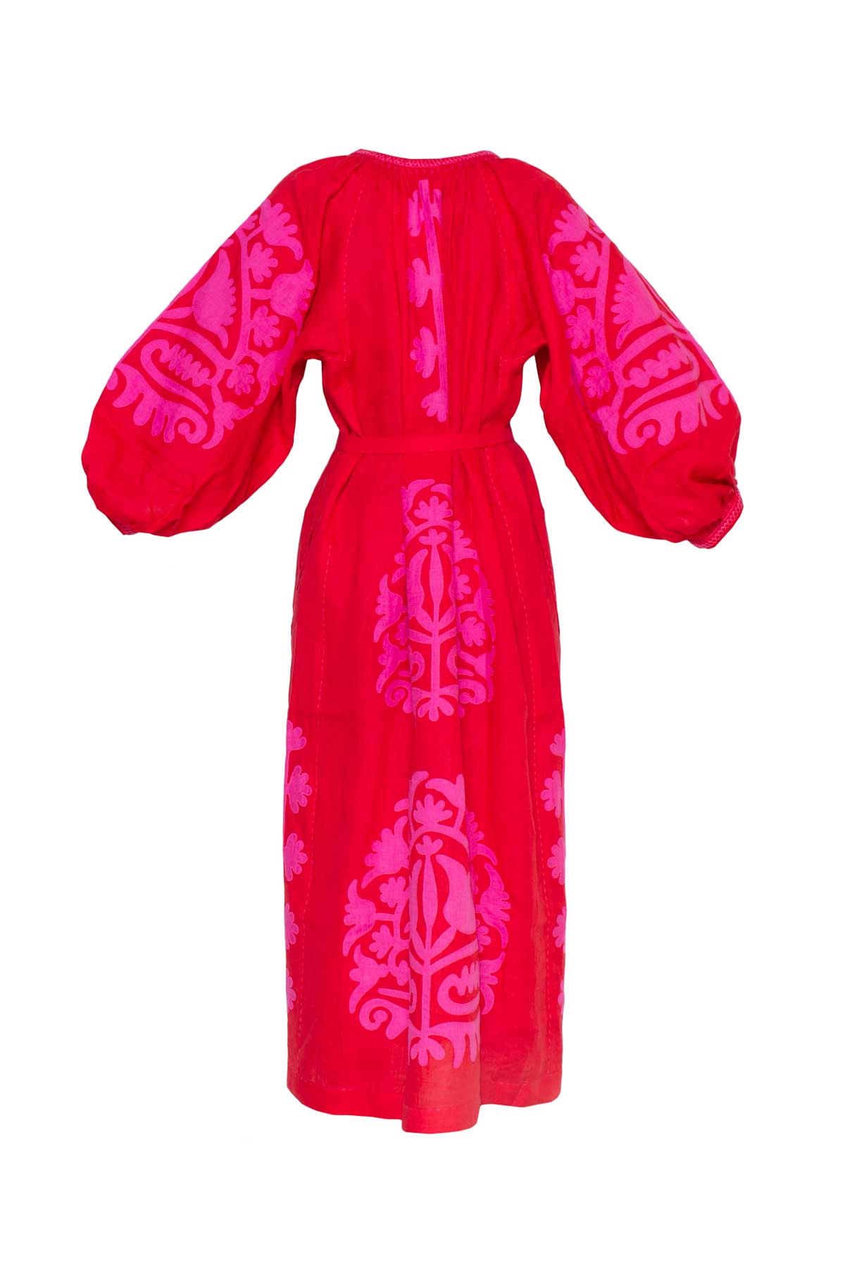 Shalimar Dress - Red & Fuchsia