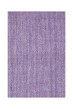 Load image into Gallery viewer, Herringbone Cashmere Blanket - Purple &amp; White