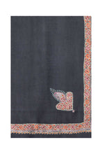 Load image into Gallery viewer, Border Embroidered Cashmere Pashmina - Grey