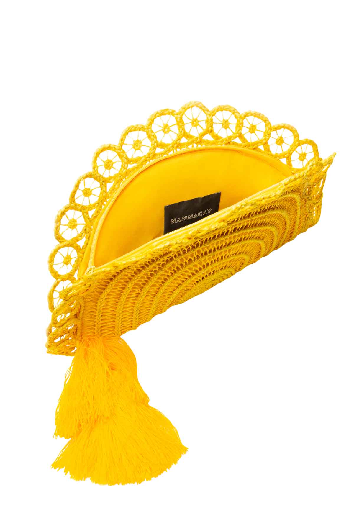 Lua Fan Clutch Bag - Yellow
