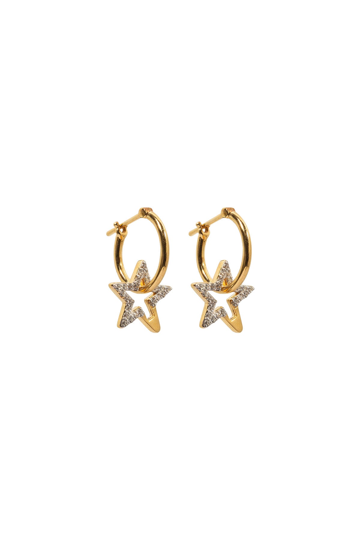 Sirius Star Hoop  Diamond Earrings