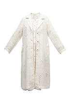 Load image into Gallery viewer, Monaco Floral Linen Coat - White