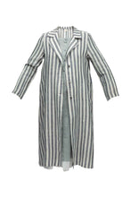 Load image into Gallery viewer, Monaco Stripe Linen Coat - Teal