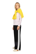 Load image into Gallery viewer, Classic Silk Joggers - Black With Wide White Stripe