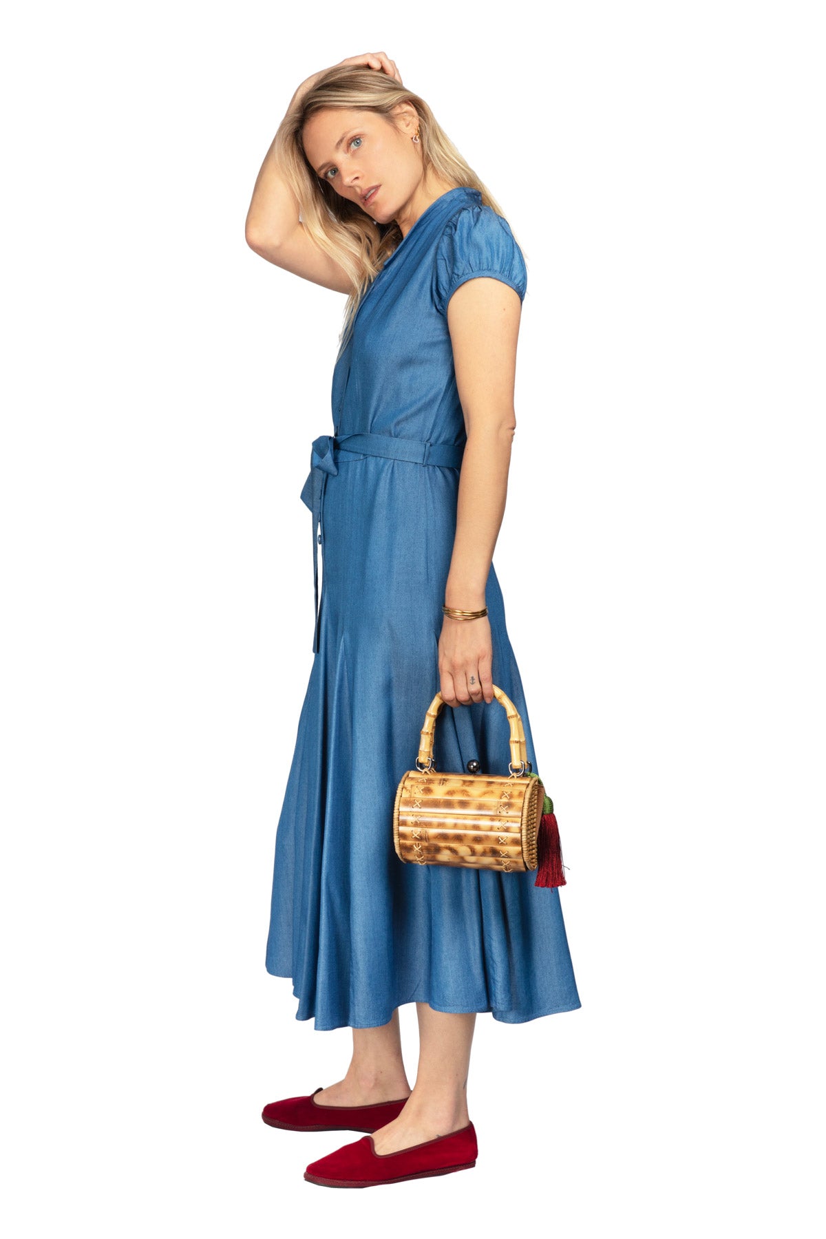 Denim Bugesha Dress - Blue