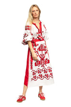 Load image into Gallery viewer, Tree Of Life Dress - Red &amp; White