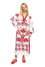 Load image into Gallery viewer, Tree Of Life Dress - Red &amp; White
