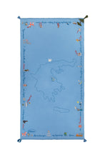 Load image into Gallery viewer, Greek Holiday Shawl - Blue