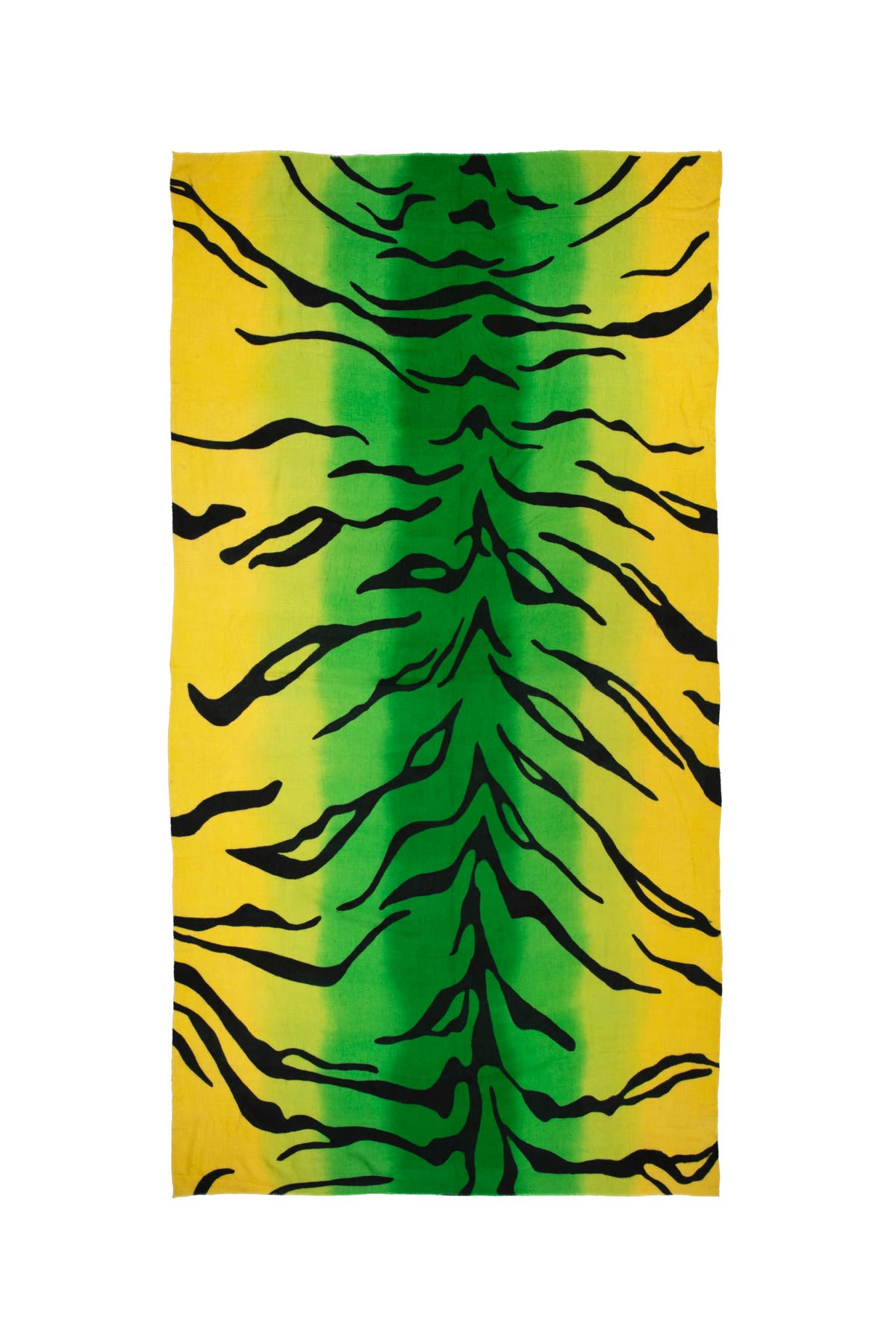 Tiger Hand-painted Ombres Shawl - Yellow and Green