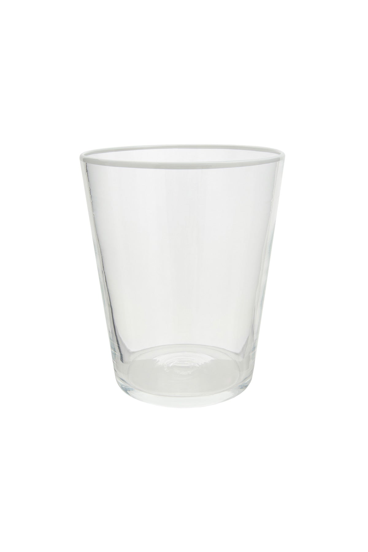 Vaso Glass - Crystal With White Rim