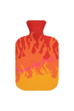 Load image into Gallery viewer, Flames Hot Water Bottle Cover - Red