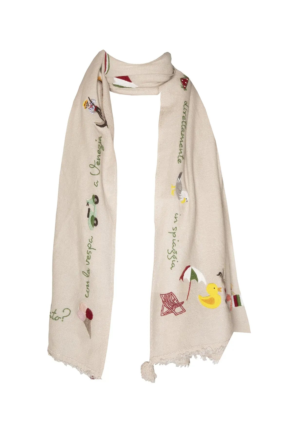 Italian Holiday Shawl - Moonbeam The Holy Goat