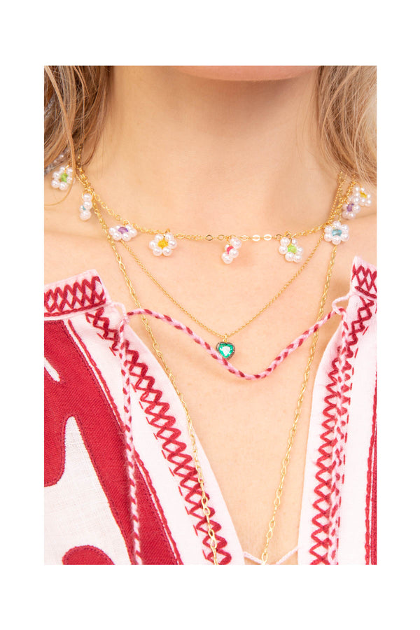 Mini Gigi Pearl Flower Necklace