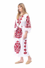 Load image into Gallery viewer, Shalimar Dress - White &amp; Red