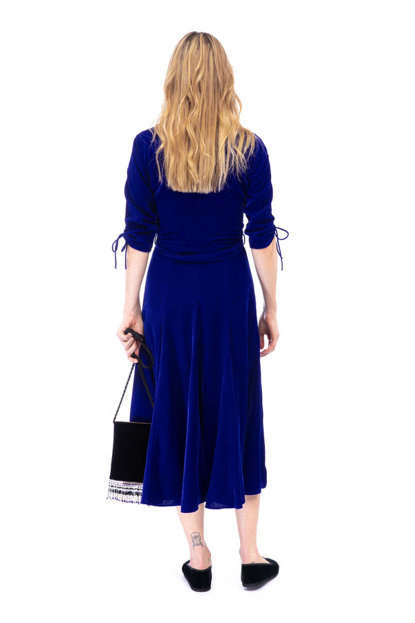 Bugesha Velvet Dress - Blue