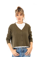 Load image into Gallery viewer, Cashmere Cardigan - Khaki