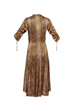 Load image into Gallery viewer, Silk Bugesha Dress - Leopard Print