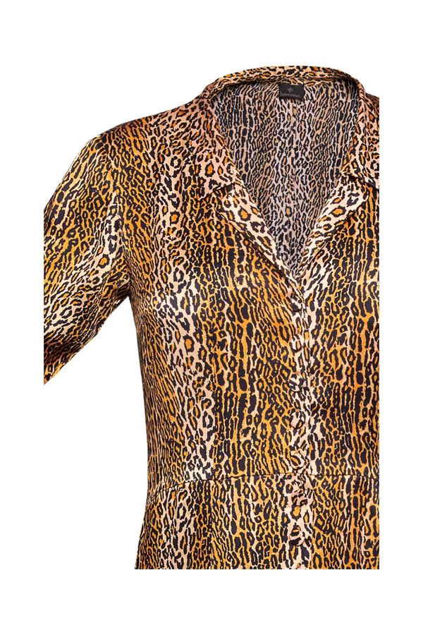 Silk Bugesha Dress - Leopard Print