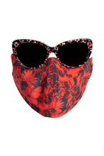 Load image into Gallery viewer, Silk Face Mask - Red Floral