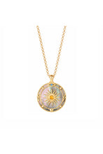 Load image into Gallery viewer, Black Pearl Sun Pendant Necklace