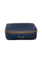 Load image into Gallery viewer, Leather Jewellery Case - Navy