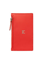Load image into Gallery viewer, Leather Zip Card Holder - Red
