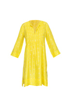 Load image into Gallery viewer, Heidi Silk Short Dress - Lemon
