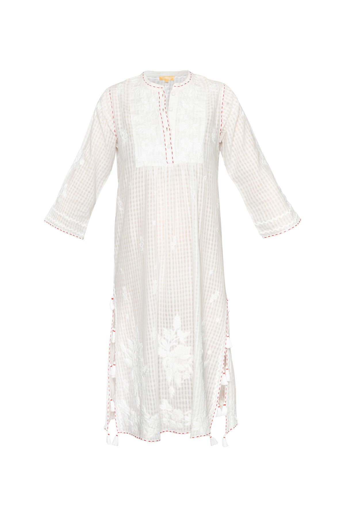 Nayarra Doria Cotton Dress - Coconut White