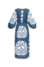 Load image into Gallery viewer, Shalimar Dress - Cobalt Blue &amp; White