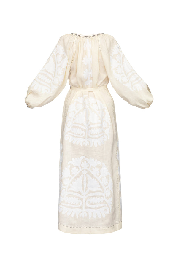 Shalimar Dress - Cream & White