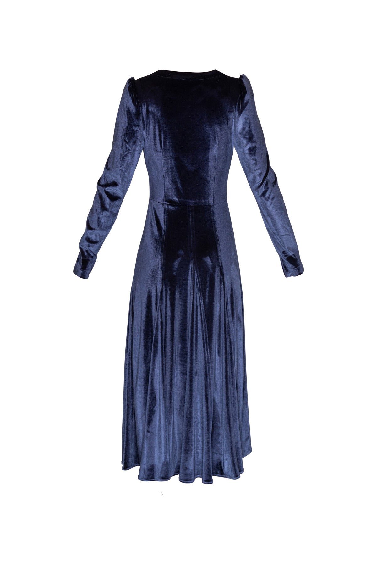 Jemima Velvet Dress - Navy