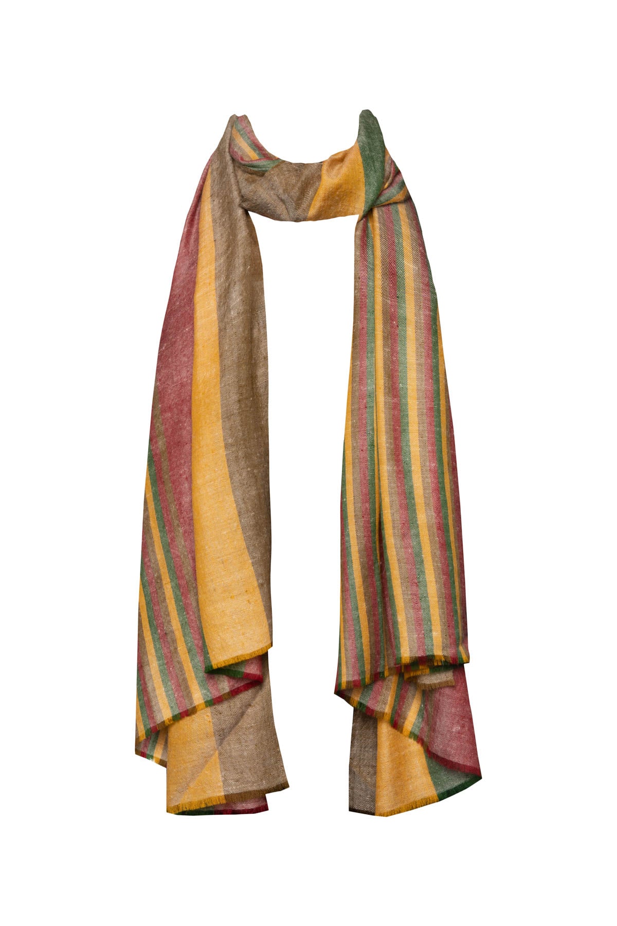 Wide Stripe Pashmina - Rainbow