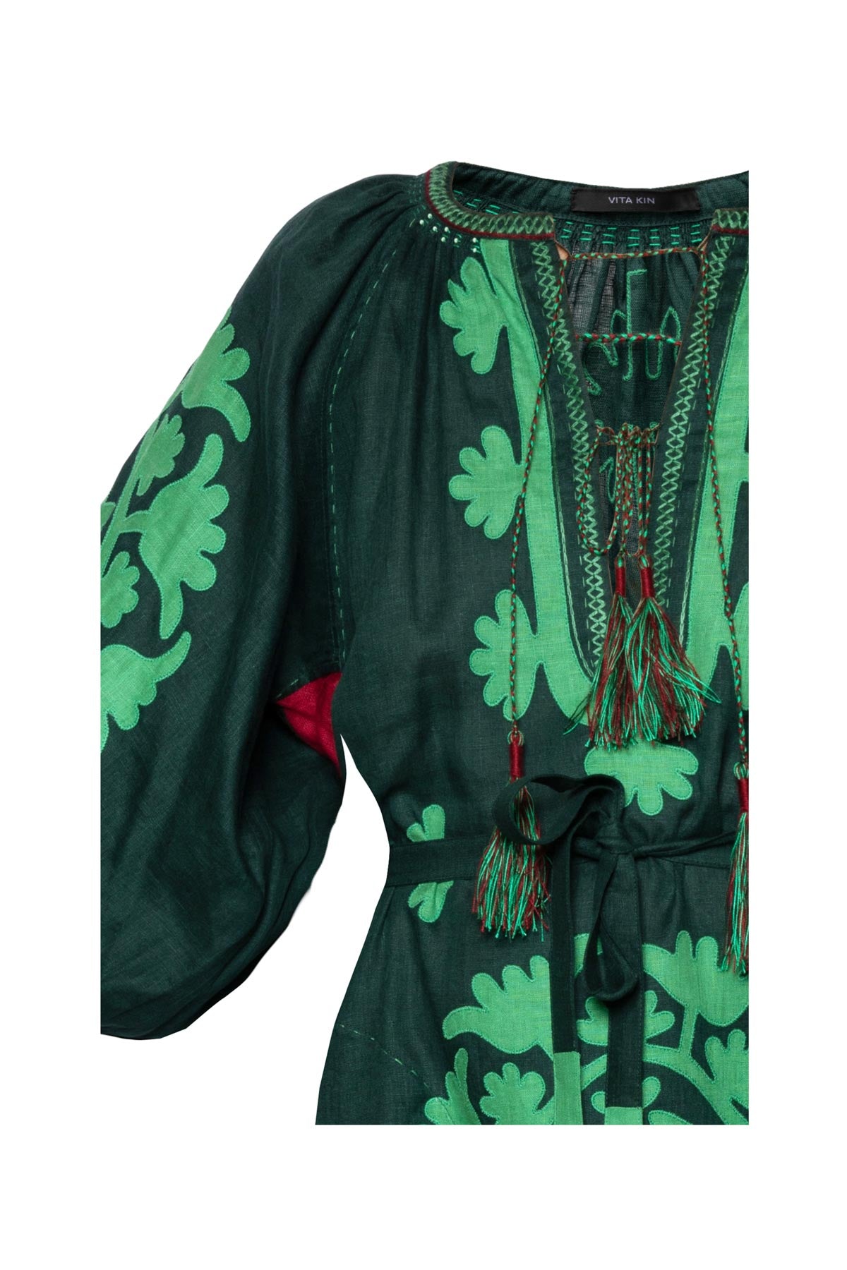 Shalimar Dress - Emerald & Neon Green