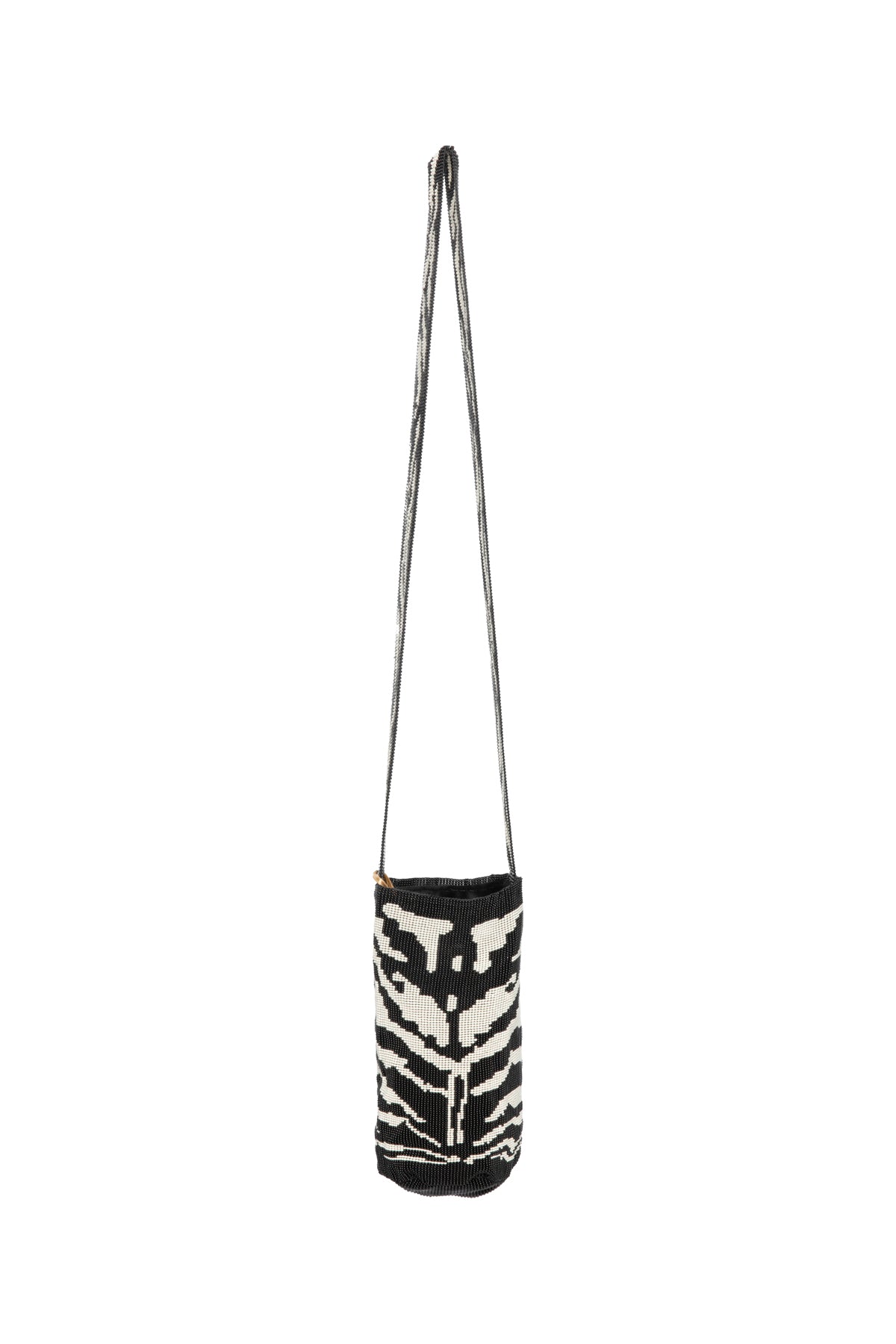 Beaded Bag - Black & White Zebra