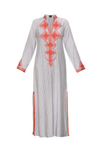 Load image into Gallery viewer, Striped Cotton Kaftan - Red