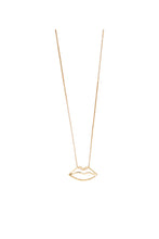 Load image into Gallery viewer, Gold &amp; Ruby Lips Necklace