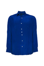 Load image into Gallery viewer, Men&#39;s Silk Cowboy Shirt - Bright Blue