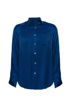 Load image into Gallery viewer, Men&#39;s Silk Shirt - Navy Blue