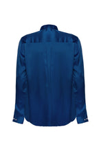 Load image into Gallery viewer, Men&#39;s Silk Shirt - Navy Blue