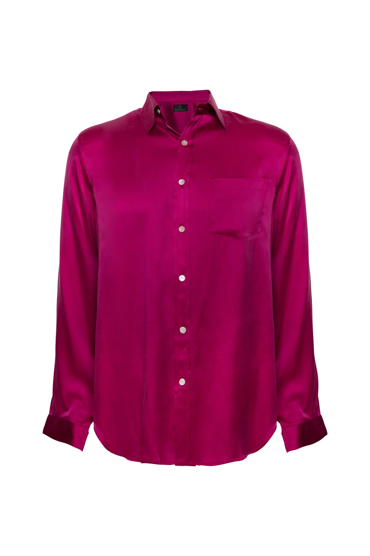 Men's Silk Shirt - Cardinal Pink