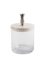 Load image into Gallery viewer, Glass Jar With Silver Plated Pineapple