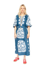 Load image into Gallery viewer, Shalimar Dress - Cobalt Blue &amp; White