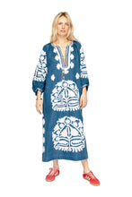 Load image into Gallery viewer, Shalimar Dress - Cobalt Blue &amp; White