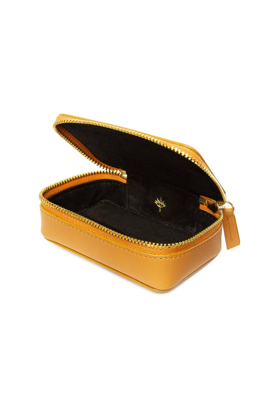 Leather Jewellery Case - Yellow
