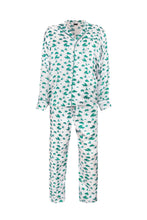 Load image into Gallery viewer, Naughty Print Silk Pyjamas - Green