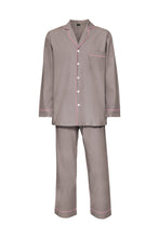 Load image into Gallery viewer, Men&#39;s Cotton Pyjamas - Grey &amp; Pink Piping