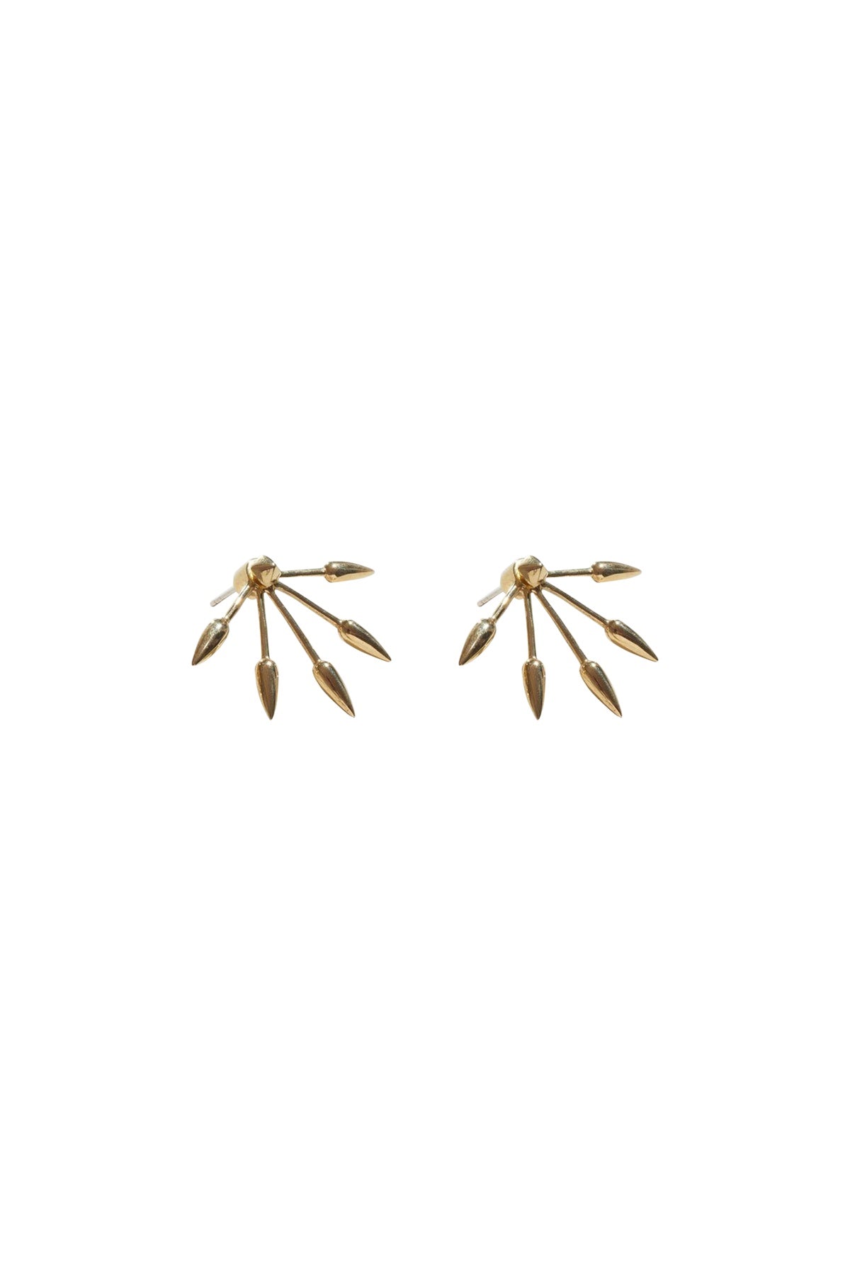 Five Spike Earrings - Gold
