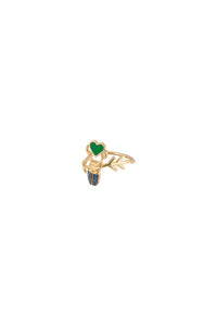 Love Arrow Bug Ring - Green