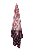 Load image into Gallery viewer, Multi Stripe Pashmina Shawl - Red, Black &amp; Beige